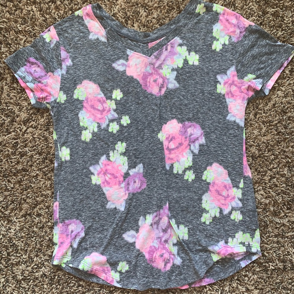 Justice flower print tee!